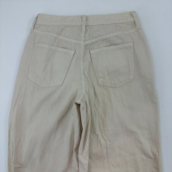 Universal Thread Relaxed Wide Leg Women's size 4 Cream Beige Denim Jeans - Picture 5 of 5